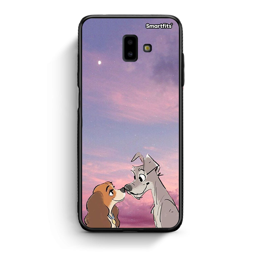 samsung J6+ Lady And Tramp θήκη από τη Smartfits με σχέδιο στο πίσω μέρος και μαύρο περίβλημα | Smartphone case with colorful back and black bezels by Smartfits