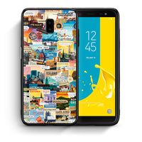 Thumbnail for Θήκη Samsung J6+ Live To Travel από τη Smartfits με σχέδιο στο πίσω μέρος και μαύρο περίβλημα | Samsung J6+ Live To Travel case with colorful back and black bezels
