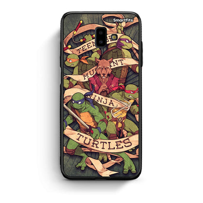 samsung J6+ Ninja Turtles θήκη από τη Smartfits με σχέδιο στο πίσω μέρος και μαύρο περίβλημα | Smartphone case with colorful back and black bezels by Smartfits