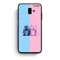 Thumbnail for samsung J6+ Stitch And Angel θήκη από τη Smartfits με σχέδιο στο πίσω μέρος και μαύρο περίβλημα | Smartphone case with colorful back and black bezels by Smartfits