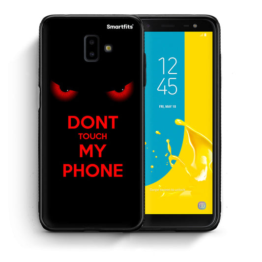 Θήκη Samsung J6+ Touch My Phone από τη Smartfits με σχέδιο στο πίσω μέρος και μαύρο περίβλημα | Samsung J6+ Touch My Phone case with colorful back and black bezels