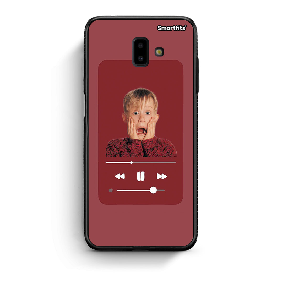 samsung J6+ Xmas Alone Music θήκη από τη Smartfits με σχέδιο στο πίσω μέρος και μαύρο περίβλημα | Smartphone case with colorful back and black bezels by Smartfits