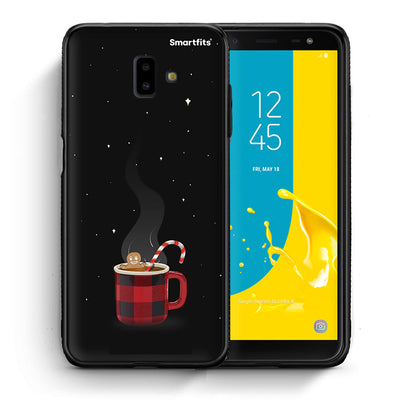 Θήκη Samsung J6+ Xmas Bathing από τη Smartfits με σχέδιο στο πίσω μέρος και μαύρο περίβλημα | Samsung J6+ Xmas Bathing case with colorful back and black bezels