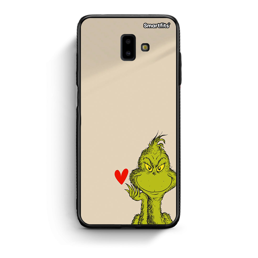 samsung J6+ Xmas Grinch θήκη από τη Smartfits με σχέδιο στο πίσω μέρος και μαύρο περίβλημα | Smartphone case with colorful back and black bezels by Smartfits