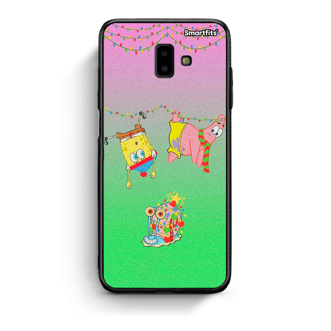 samsung J6+ Xmas Lights θήκη από τη Smartfits με σχέδιο στο πίσω μέρος και μαύρο περίβλημα | Smartphone case with colorful back and black bezels by Smartfits