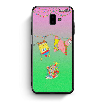 samsung J6+ Xmas Lights θήκη από τη Smartfits με σχέδιο στο πίσω μέρος και μαύρο περίβλημα | Smartphone case with colorful back and black bezels by Smartfits