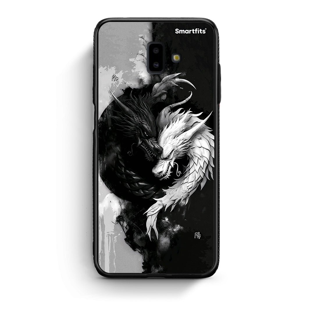 samsung J6+ Yin Yang Θήκη από τη Smartfits με σχέδιο στο πίσω μέρος και μαύρο περίβλημα | Smartphone case with colorful back and black bezels by Smartfits