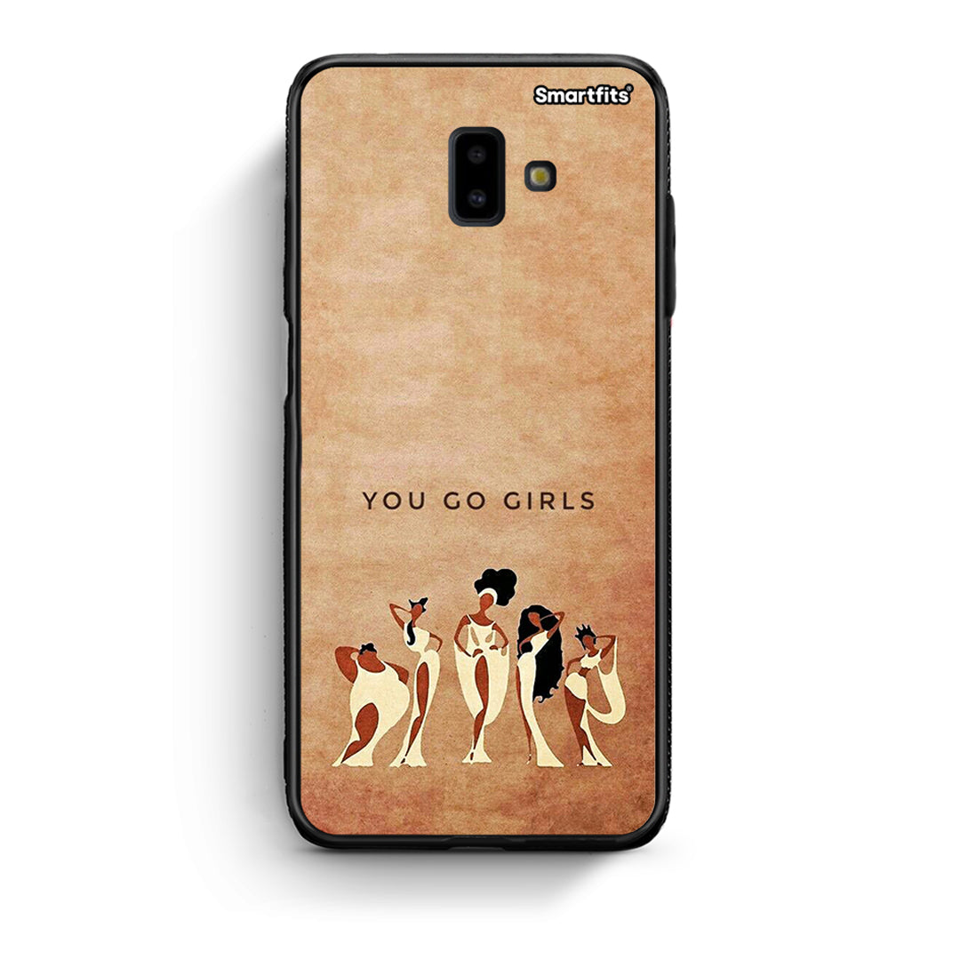 samsung J6+ You Go Girl θήκη από τη Smartfits με σχέδιο στο πίσω μέρος και μαύρο περίβλημα | Smartphone case with colorful back and black bezels by Smartfits