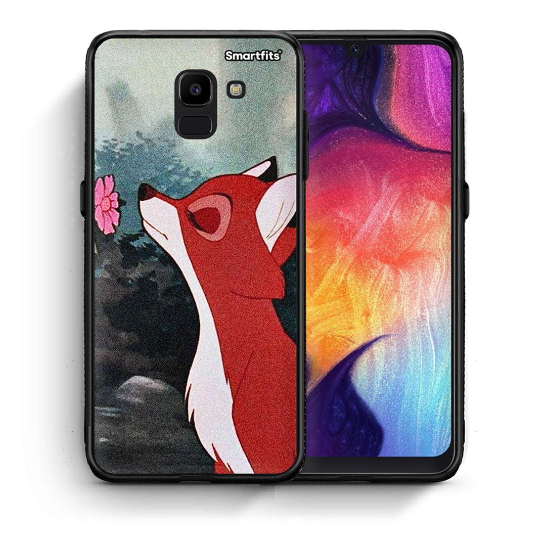 Θήκη Samsung J6 Tod And Vixey Love 2 από τη Smartfits με σχέδιο στο πίσω μέρος και μαύρο περίβλημα | Samsung J6 Tod And Vixey Love 2 case with colorful back and black bezels