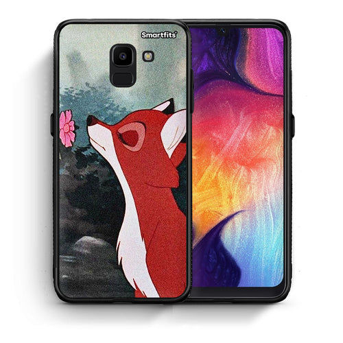 Θήκη Samsung J6 Tod And Vixey Love 2 από τη Smartfits με σχέδιο στο πίσω μέρος και μαύρο περίβλημα | Samsung J6 Tod And Vixey Love 2 case with colorful back and black bezels