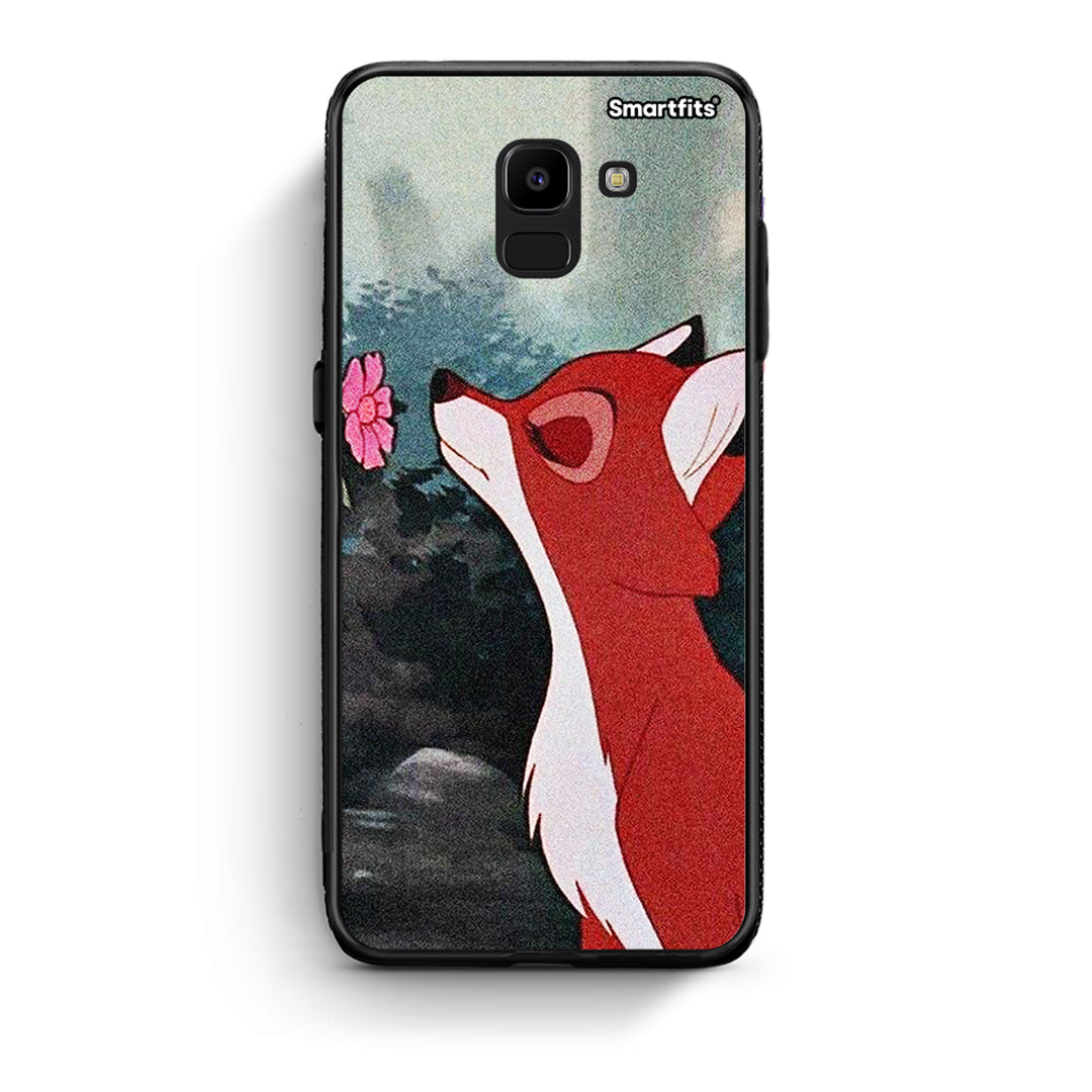 samsung J6 Tod And Vixey Love 2 θήκη από τη Smartfits με σχέδιο στο πίσω μέρος και μαύρο περίβλημα | Smartphone case with colorful back and black bezels by Smartfits