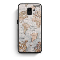 Thumbnail for samsung J6 World Map Θήκη από τη Smartfits με σχέδιο στο πίσω μέρος και μαύρο περίβλημα | Smartphone case with colorful back and black bezels by Smartfits
