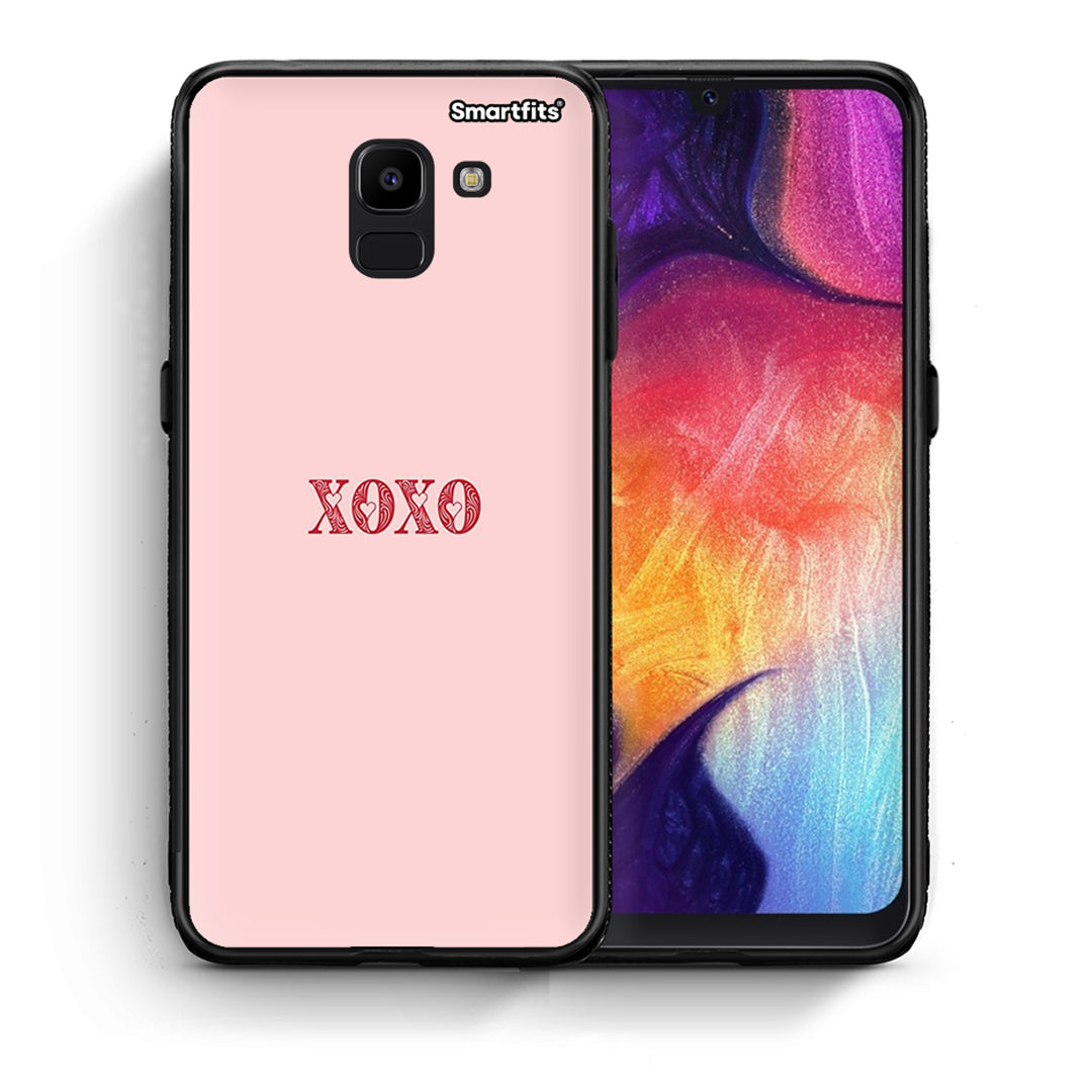 Θήκη Samsung J6 XOXO Love από τη Smartfits με σχέδιο στο πίσω μέρος και μαύρο περίβλημα | Samsung J6 XOXO Love case with colorful back and black bezels