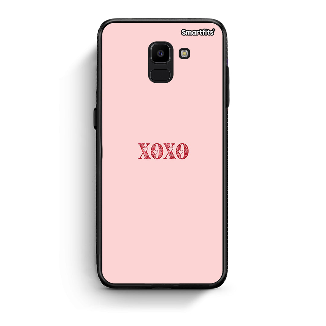 samsung J6 XOXO Love θήκη από τη Smartfits με σχέδιο στο πίσω μέρος και μαύρο περίβλημα | Smartphone case with colorful back and black bezels by Smartfits