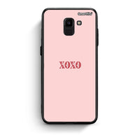 Thumbnail for samsung J6 XOXO Love θήκη από τη Smartfits με σχέδιο στο πίσω μέρος και μαύρο περίβλημα | Smartphone case with colorful back and black bezels by Smartfits