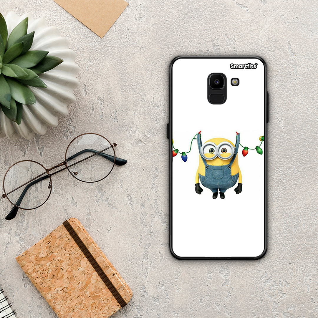 Xmas Minion Lights - Samsung Galaxy J6 θήκη