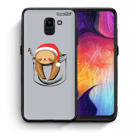 Θήκη Samsung J6 Xmas Zzzz από τη Smartfits με σχέδιο στο πίσω μέρος και μαύρο περίβλημα | Samsung J6 Xmas Zzzz case with colorful back and black bezels