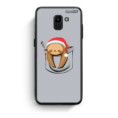 samsung J6 Xmas Zzzz θήκη από τη Smartfits με σχέδιο στο πίσω μέρος και μαύρο περίβλημα | Smartphone case with colorful back and black bezels by Smartfits