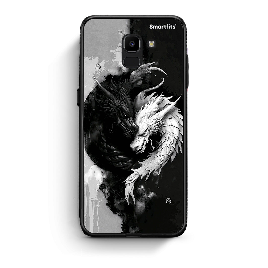 samsung J6 Yin Yang Θήκη από τη Smartfits με σχέδιο στο πίσω μέρος και μαύρο περίβλημα | Smartphone case with colorful back and black bezels by Smartfits