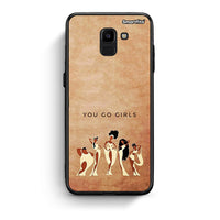 Thumbnail for samsung J6 You Go Girl θήκη από τη Smartfits με σχέδιο στο πίσω μέρος και μαύρο περίβλημα | Smartphone case with colorful back and black bezels by Smartfits