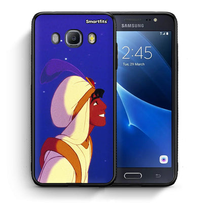 Θήκη Samsung J7 2016 Alladin And Jasmine Love 1 από τη Smartfits με σχέδιο στο πίσω μέρος και μαύρο περίβλημα | Samsung J7 2016 Alladin And Jasmine Love 1 case with colorful back and black bezels