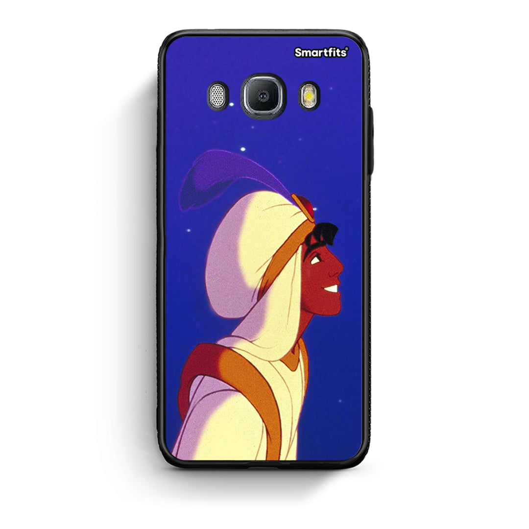 Samsung J7 2016 Alladin And Jasmine Love 1 θήκη από τη Smartfits με σχέδιο στο πίσω μέρος και μαύρο περίβλημα | Smartphone case with colorful back and black bezels by Smartfits