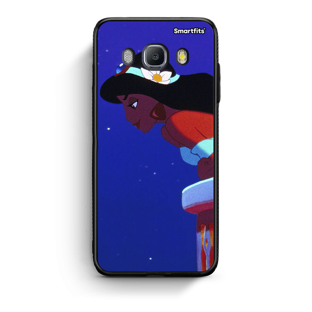 Samsung J7 2016 Alladin And Jasmine Love 2 θήκη από τη Smartfits με σχέδιο στο πίσω μέρος και μαύρο περίβλημα | Smartphone case with colorful back and black bezels by Smartfits