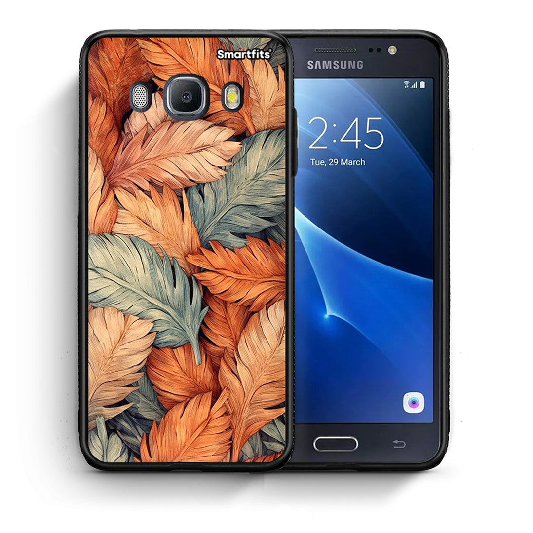 Θήκη Samsung J7 2016 Autumn Leaves από τη Smartfits με σχέδιο στο πίσω μέρος και μαύρο περίβλημα | Samsung J7 2016 Autumn Leaves case with colorful back and black bezels