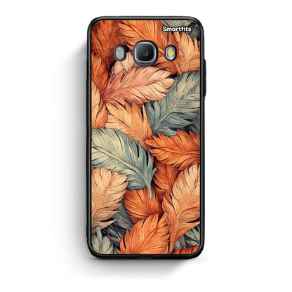 Samsung J7 2016 Autumn Leaves θήκη από τη Smartfits με σχέδιο στο πίσω μέρος και μαύρο περίβλημα | Smartphone case with colorful back and black bezels by Smartfits