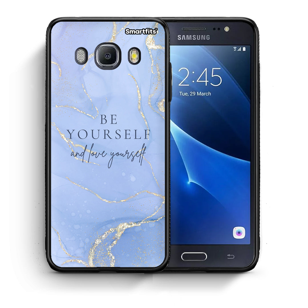 Θήκη Samsung J7 2016 Be Yourself από τη Smartfits με σχέδιο στο πίσω μέρος και μαύρο περίβλημα | Samsung J7 2016 Be Yourself case with colorful back and black bezels