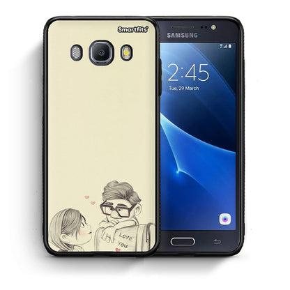 Θήκη Samsung J7 2016 Carl And Ellie από τη Smartfits με σχέδιο στο πίσω μέρος και μαύρο περίβλημα | Samsung J7 2016 Carl And Ellie case with colorful back and black bezels