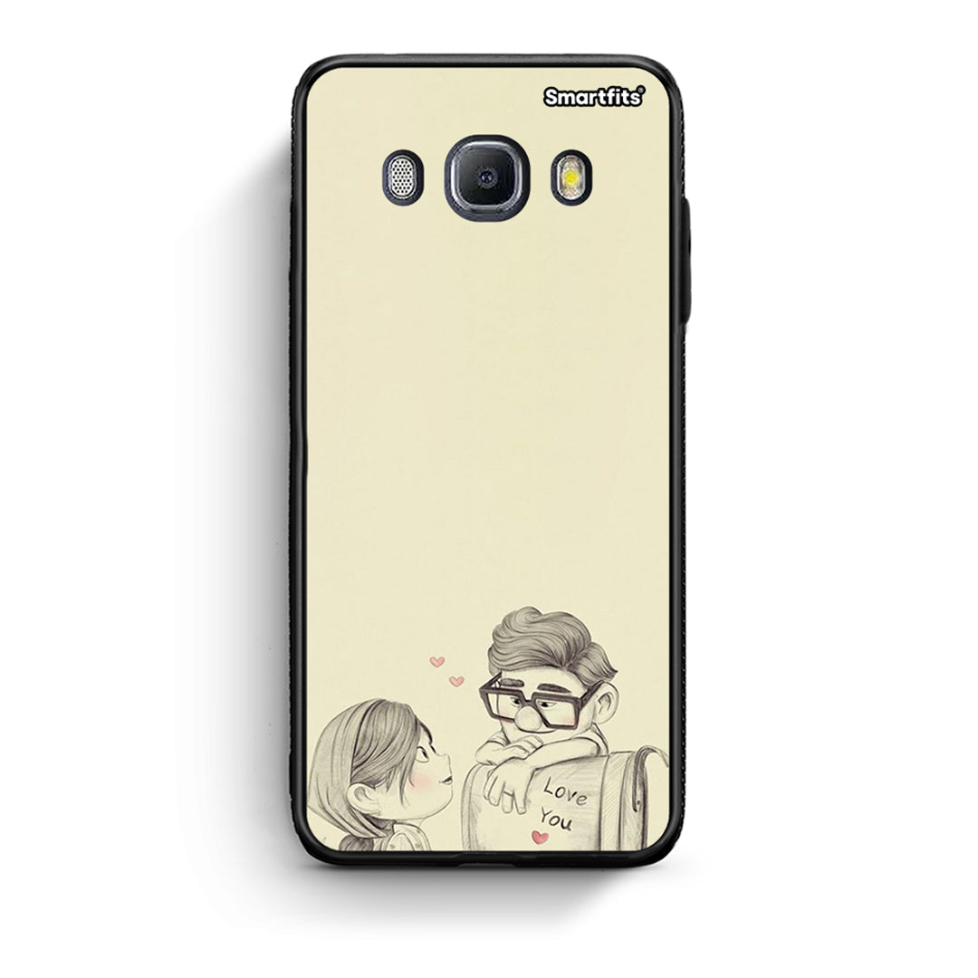 Samsung J7 2016 Carl And Ellie θήκη από τη Smartfits με σχέδιο στο πίσω μέρος και μαύρο περίβλημα | Smartphone case with colorful back and black bezels by Smartfits