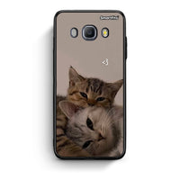 Thumbnail for Samsung J7 2016 Cats In Love θήκη από τη Smartfits με σχέδιο στο πίσω μέρος και μαύρο περίβλημα | Smartphone case with colorful back and black bezels by Smartfits