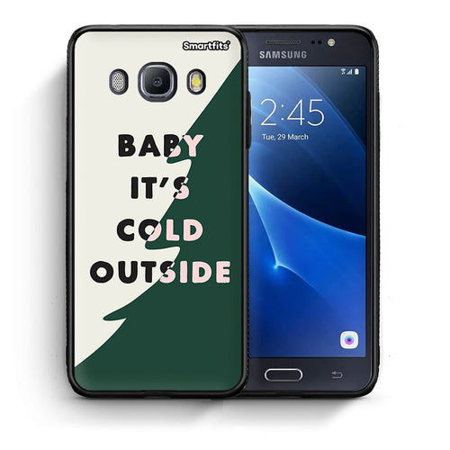 Θήκη Samsung J7 2016 Cold Outside από τη Smartfits με σχέδιο στο πίσω μέρος και μαύρο περίβλημα | Samsung J7 2016 Cold Outside case with colorful back and black bezels