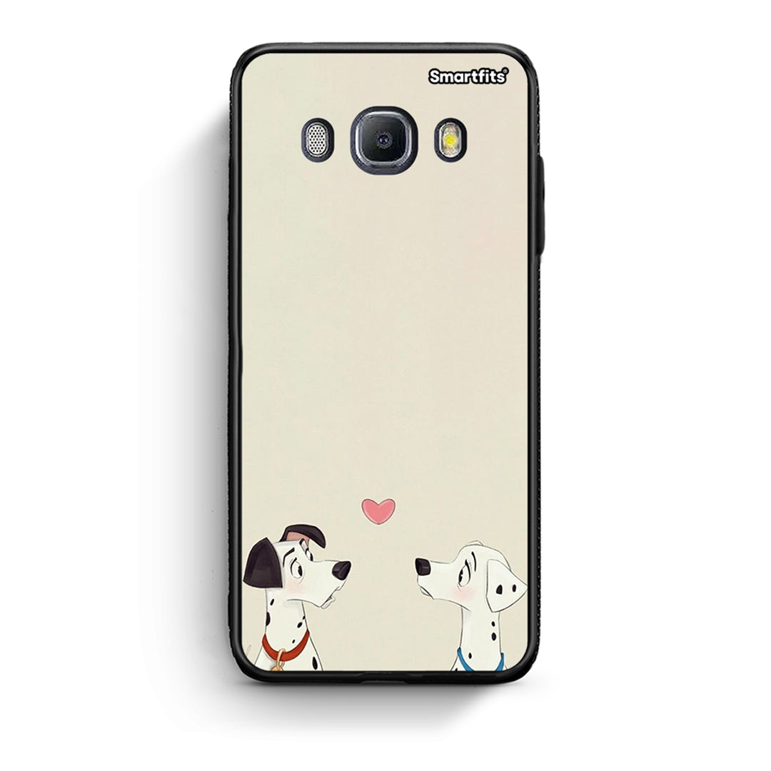 Samsung J7 2016 Dalmatians Love θήκη από τη Smartfits με σχέδιο στο πίσω μέρος και μαύρο περίβλημα | Smartphone case with colorful back and black bezels by Smartfits