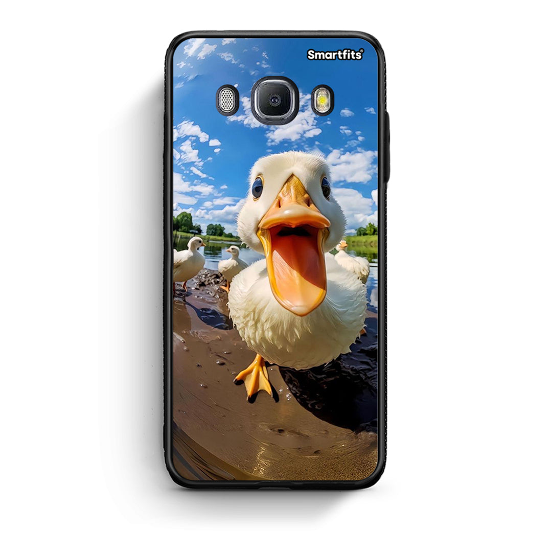 Samsung J7 2016 Duck Face θήκη από τη Smartfits με σχέδιο στο πίσω μέρος και μαύρο περίβλημα | Smartphone case with colorful back and black bezels by Smartfits
