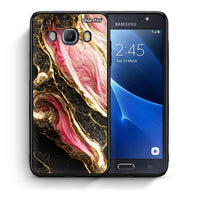 Thumbnail for Θήκη Samsung J7 2016 Glamorous Pink Marble από τη Smartfits με σχέδιο στο πίσω μέρος και μαύρο περίβλημα | Samsung J7 2016 Glamorous Pink Marble case with colorful back and black bezels