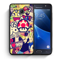 Thumbnail for Θήκη Samsung J7 2016 Love The 90s από τη Smartfits με σχέδιο στο πίσω μέρος και μαύρο περίβλημα | Samsung J7 2016 Love The 90s case with colorful back and black bezels