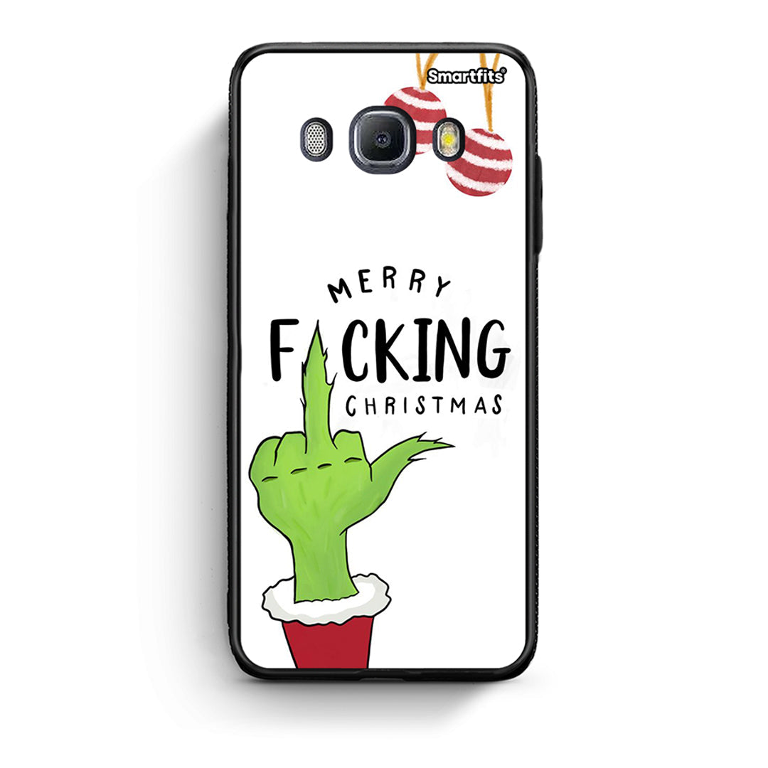 Samsung J7 2016 Merry F Xmas θήκη από τη Smartfits με σχέδιο στο πίσω μέρος και μαύρο περίβλημα | Smartphone case with colorful back and black bezels by Smartfits