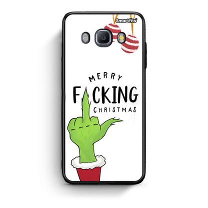 Samsung J7 2016 Merry F Xmas θήκη από τη Smartfits με σχέδιο στο πίσω μέρος και μαύρο περίβλημα | Smartphone case with colorful back and black bezels by Smartfits