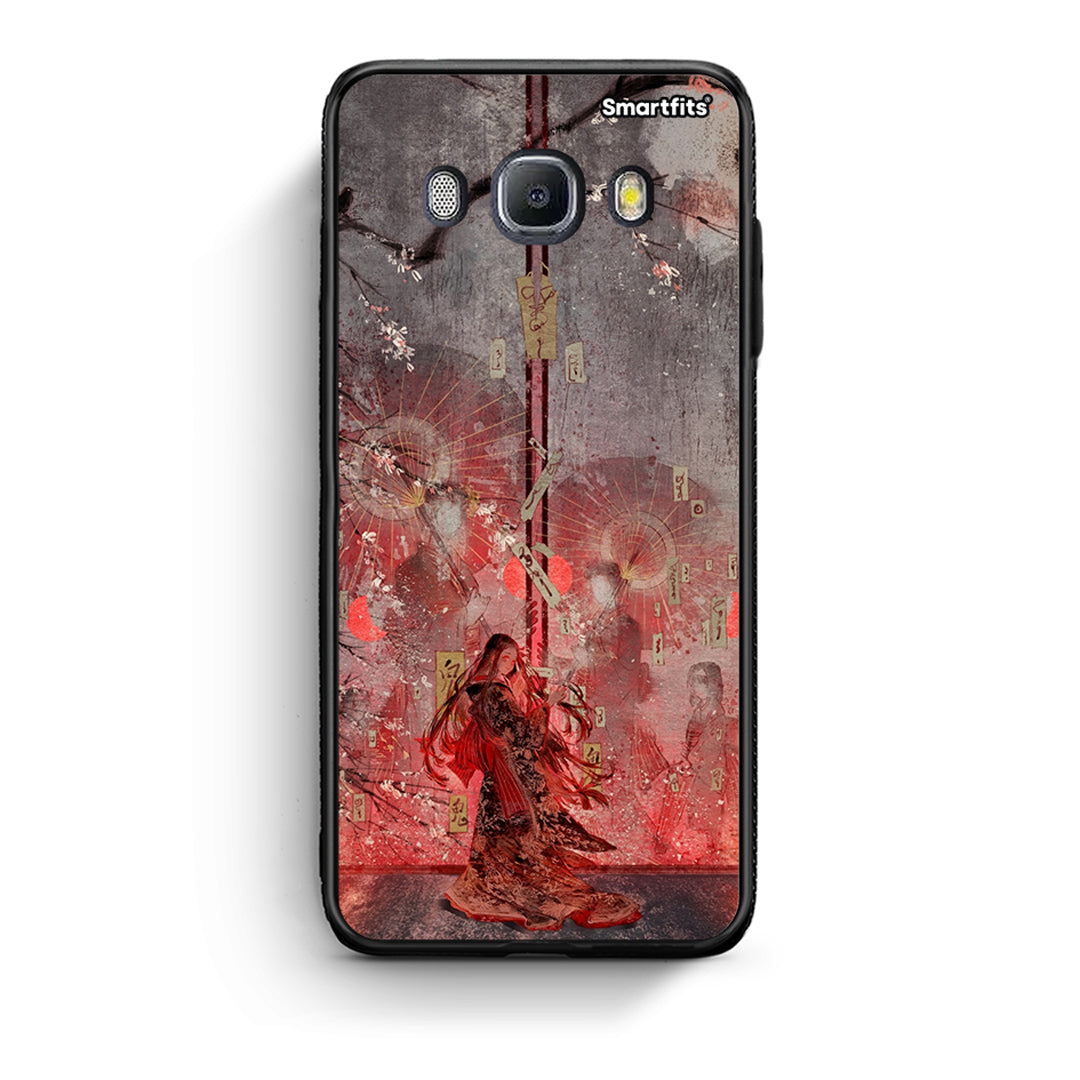 Samsung J7 2016 Nezuko Kamado θήκη από τη Smartfits με σχέδιο στο πίσω μέρος και μαύρο περίβλημα | Smartphone case with colorful back and black bezels by Smartfits