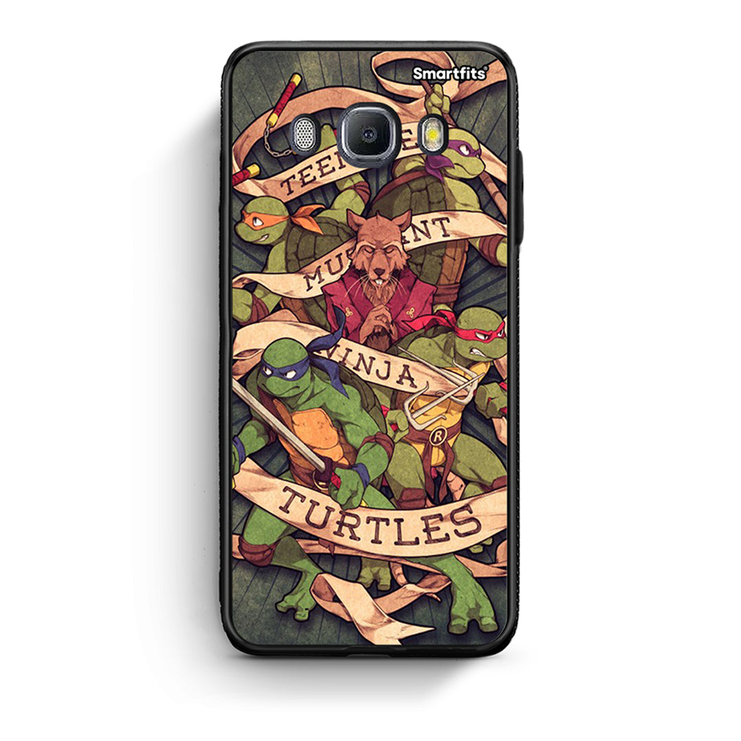 Samsung J7 2016 Ninja Turtles θήκη από τη Smartfits με σχέδιο στο πίσω μέρος και μαύρο περίβλημα | Smartphone case with colorful back and black bezels by Smartfits