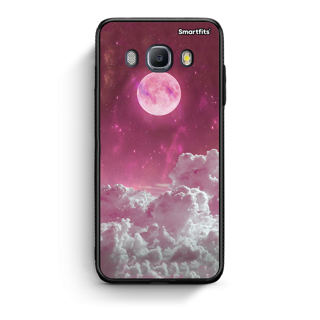 Samsung J7 2016 Pink Moon θήκη από τη Smartfits με σχέδιο στο πίσω μέρος και μαύρο περίβλημα | Smartphone case with colorful back and black bezels by Smartfits