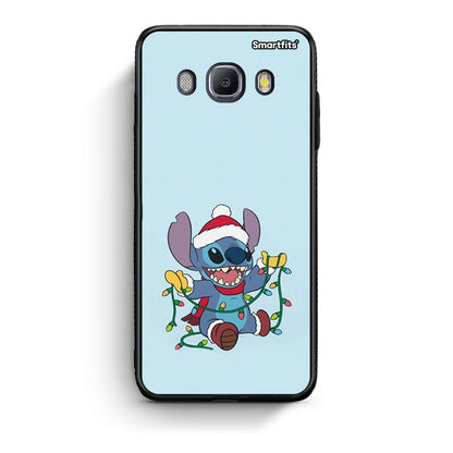 Samsung J7 2016 Santa Stich θήκη από τη Smartfits με σχέδιο στο πίσω μέρος και μαύρο περίβλημα | Smartphone case with colorful back and black bezels by Smartfits