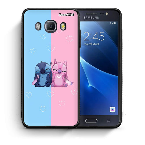 Θήκη Samsung J7 2016 Stitch And Angel από τη Smartfits με σχέδιο στο πίσω μέρος και μαύρο περίβλημα | Samsung J7 2016 Stitch And Angel case with colorful back and black bezels