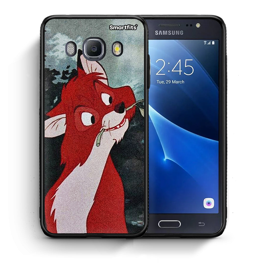 Θήκη Samsung J7 2016 Tod And Vixey Love 1 από τη Smartfits με σχέδιο στο πίσω μέρος και μαύρο περίβλημα | Samsung J7 2016 Tod And Vixey Love 1 case with colorful back and black bezels