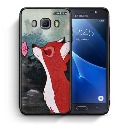 Θήκη Samsung J7 2016 Tod And Vixey Love 2 από τη Smartfits με σχέδιο στο πίσω μέρος και μαύρο περίβλημα | Samsung J7 2016 Tod And Vixey Love 2 case with colorful back and black bezels