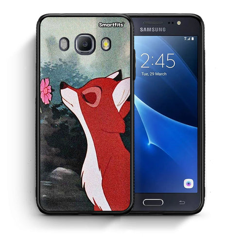 Θήκη Samsung J7 2016 Tod And Vixey Love 2 από τη Smartfits με σχέδιο στο πίσω μέρος και μαύρο περίβλημα | Samsung J7 2016 Tod And Vixey Love 2 case with colorful back and black bezels