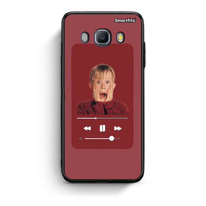 Samsung J7 2016 Xmas Alone Music θήκη από τη Smartfits με σχέδιο στο πίσω μέρος και μαύρο περίβλημα | Smartphone case with colorful back and black bezels by Smartfits