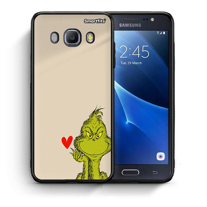 Θήκη Samsung J7 2016 Xmas Grinch από τη Smartfits με σχέδιο στο πίσω μέρος και μαύρο περίβλημα | Samsung J7 2016 Xmas Grinch case with colorful back and black bezels